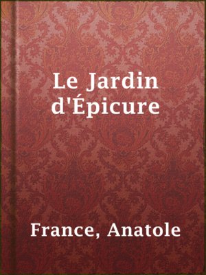 cover image of Le Jardin d'Épicure